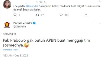 Blunder? Admin Partai Gerindra 'Dirujak', Gara-gara Bawa Prabowo ketika Ditanya Dana Parpol