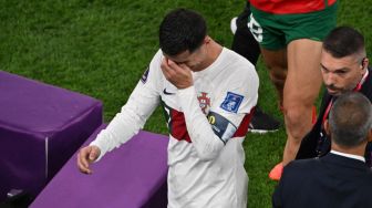 Sad Ending Cristiano Ronaldo di Piala Dunia: Tanpa Gol di Fase Gugur, Nirgelar, Ditutup dengan Tangis
