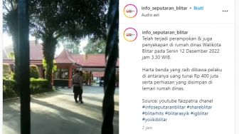 Beredar Video Rumah Dinas Wali Kota Blitar Setelah Perampokan