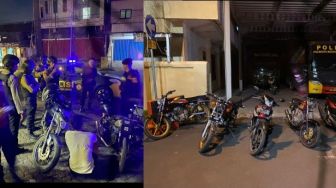 Bubarkan Balap Liar di Way Halim Bandar Lampung, Polisi Sita Enam Motor 