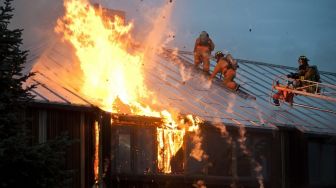 Heroik, Detik-detik Petugas Damkar Selamatkan Wanita Terjebak Saat Kebakaran Ruko di Kebon Jeruk