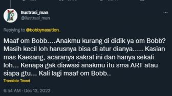 Waduh! Netizen Sentil Bobby Nasution Soal Tingkah Nahyan yang Hanya Pakai Kutang: Anakmu Kurang Dididik?