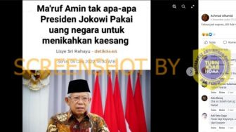 CEK FAKTA: Ma'ruf Amin Dukung Jokowi Pakai Uang Negara Buat Nikahkan Kaesang, Benarkah?