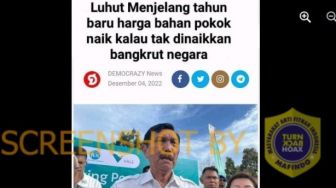 CEK FAKTA: Luhut Naikkan Harga Bahan Pokok Jelang Tahun Baru, Jika Tidak Negara Bangkrut, Benarkah?