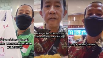 Bikin Mrebes Mili, Sebulan Kerja Tanpa Henti Bapak Driver Ojol Lakukan Self Reward Jalan-Jalan di Mall