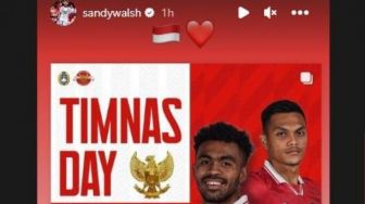 Sandy Walsh Serukan "Timnas Day" Jelang Kontra Thailand di Piala AFF 2022 Sore Ini