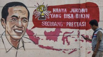 Melihat Mural Apresiasi Kinerja Jokowi di Ciamis