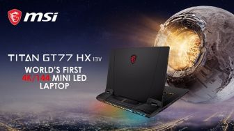 MSI Titan GT77 Diklaim Jadi Laptop Pertama di Dunia dengan Layar 4K/144Hz Mini LED