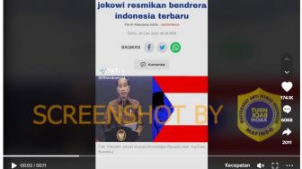 CEK FAKTA: Presiden Jokowi Resmikan Bendera Indonesia Terbaru, Benarkah?