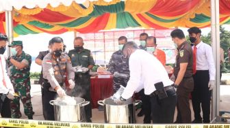 Kokain Temuan yang Dimusnahkan Polres Anambas Senilai Rp 60 Miliar