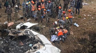 Penampakan Pesawat Jatuh di Nepal yang Tewaskan 68 Orang