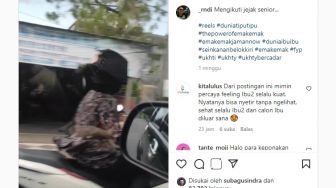 Viral Emak-emak Naik PCX Tetap Melaju Meski Pandangan Ketutup Jilbab, Warganet: Kekuatan Mata Batin