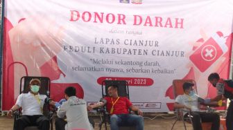 Bentuk Terima Kasih Pada Warga, Lapas Cianjur Gelar Donor Darah