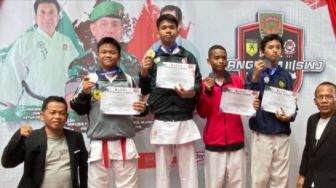 Siswa SMPN 1 Kalianda Raih Juara II Kejuaraan Karate Piala Pangdam II 