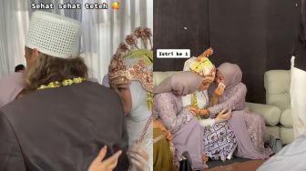 Viral Para Istri Saksikan Pernikahan Poligami Suaminya yang Ketiga Kali, Reaksi Istri Kedua yang Mewek Jadi Sorotan