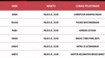 Jadwal SIM Keliling Bekasi Rabu 25 Januari 2023