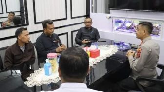 Bersinergi, Kapolres Sambut Kunjungan Silaturahmi KPU Tanjab Timur
