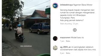 Warganet Gaduh, Baru Kali Ini Lihat Pengamen Keliling Bawa Motor