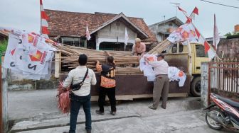 Di OKI, Bappilu dan PAC Gerindra Berkolaborasi Pasang Bendera Partai