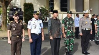 Kasrem Gapu Hadiri Apel Gelar Pasukan Operasi Keselamatan 2023