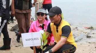 3.600 Batang Mangrove Ditanam di Pantai Ancol Sibolga