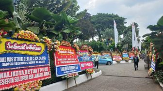 Joko Agus Setyono Dilantik Jadi Sekda DKI Hari Ini, Karangan Bunga Ucapan Selamat Berjejer di Balai Kota