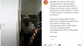 Seorang Kakek Digerebek Sedang Berduaan Bareng Wanita di Toilet SPBU Sumenep