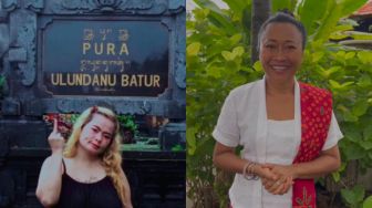 Niluh Djelantik 'Labrak' Wanita Rambut Pirang yang Diduga Lecehkan Pura di Bali