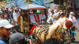 Kemeriahan Iring-Iringan Anies Baswedan Jemput Tiket Pencapresan dari PKS