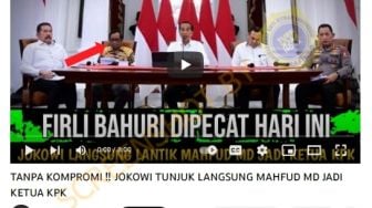 CEK FAKTA: Jokowi Tunjuk Mahfud MD Jadi Ketua KPK Usai Pecat Firli Bahuri, Benarkah?