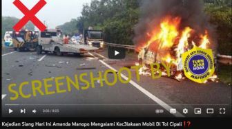 CEK FAKTA: Benarkah Amanda Manopo Kecelakaan di Tol Cipali, Mobil Habis Terbakar?