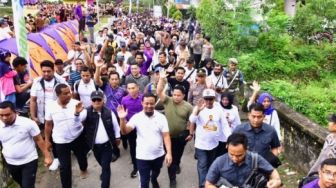 Andi Sudirman Bersama Masyarakat Jalan Sehat Sulsel Anti Mager di Enrekang