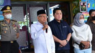 Wapres Ma'ruf Amin ke Korban Kebakaran Pertamina Plumpang: Gak Kapok?