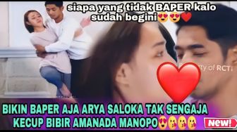 CEK FAKTA: Muncul Video Lawas Arya Saloka Cium Bibir Amanda Manopo Bikin Baper, Benarkah?