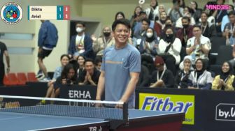 Ariel Noah Dicium Putrinya Usai Main Pingpong, Warganet: Pengen Jadi Alleia