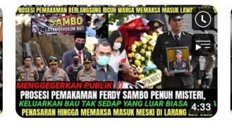 CEK FAKTA: Proses Pemakaman Ferdy Sambo Berlangsung Ricuh, Benarkah?