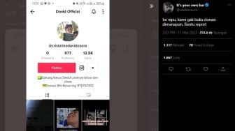 Report Bareng-bareng! Akun TikTok dan Instgram Penipu Minta Duit, Catut Nama David Ozora