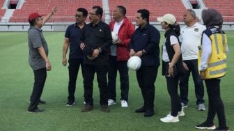 Erick Thohir Cek Kesiapan Stadion Kapten I Wayan Dipta untuk Piala Dunia U-20 2023