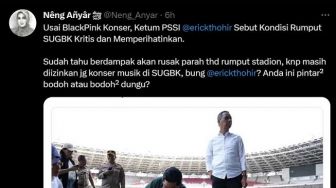 Erick Thohir Dicaci Maki Netizen Gara-gara Konser BLACKPINK, Pura-pura Jongkok Cek Rumput