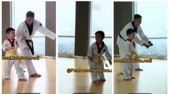 Anak Sandra Dewi Latihan Taekwondo, Warganet Salfok dengan Warna Sabuknya
