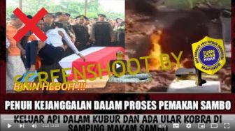 CEK FAKTA: Ferdy Sambo Dimakamkan, Anak Pingsan Kuburan Keluar Api dan Ular, Benarkah?