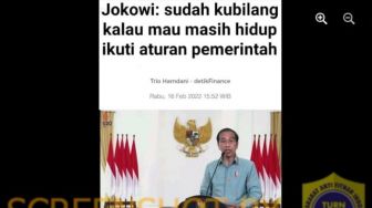CEK FAKTA: Jokowi Peringatkan Rakyat Kalau Masih Mau Hidup Ikuti Aturan Pemerintah, Benarkah?
