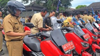 Habiskan APBD Rp 9,4 miliar, Ratusan Kades-Lurah di Wonogiri Dapat Motor Yamaha N-Max