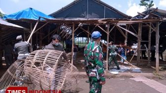 Aparat Gabungan Bongkar Dua Lokasi Sabung Ayam di Kabupaten Malang