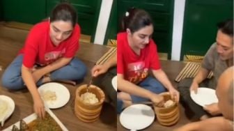 Ambil Nasi Pakai Sendok Bekas Cicipi Sambal, Cara Makan Ashanty Tuai Pro Kontra