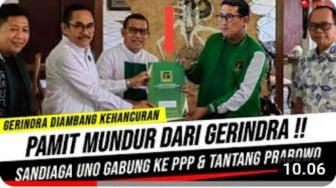 Cek Fakta: Sandiaga Uno Resmi Masuk PPP dan Terang-terangan Tantang Prabowo?