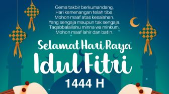 10 Gambar Ucapan Idul Fitri 2023 Download GRATIS di Suara.com, Share Jadi Kartu Lebaran