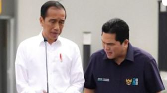 Usai Prabowo Kini Gantian Erick Thohir yang 'Digandeng' Jokowi Kemana-mana