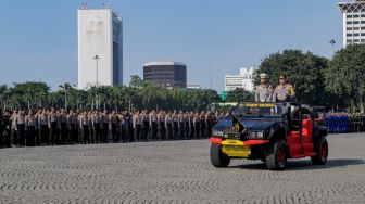 Ribuan Personel Gabungan Ikuti Apel Operasi Ketupat 2023 di Monas