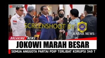 CEK FAKTA: Jokowi Marah Besar, Semua Anggota PDIP Terlibat Korupsi Rp 349 Triliun, Benarkah?